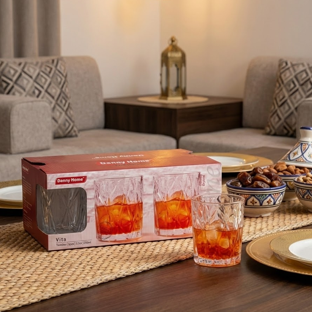 طقم اكواب تقديم زجاجية