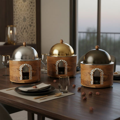 سخان طعام بقاعدة خشبية 3 لتر