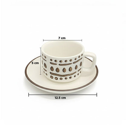 طقم فناجين وصحون قهوة 12 قطعة