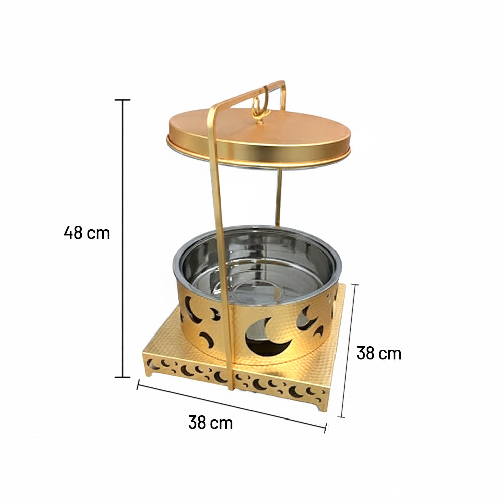 قدر ساخن معلق بتصميم القمر - سعة 6 لتر