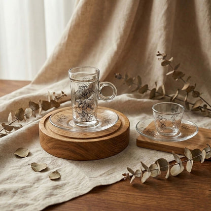 طقم استكانة وفنجان 18 قطعة