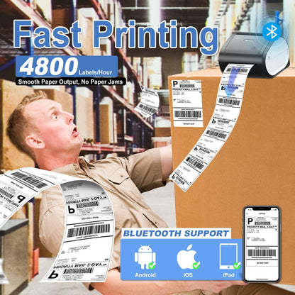 / اسود طابعة حرارية لملصقات الشحن