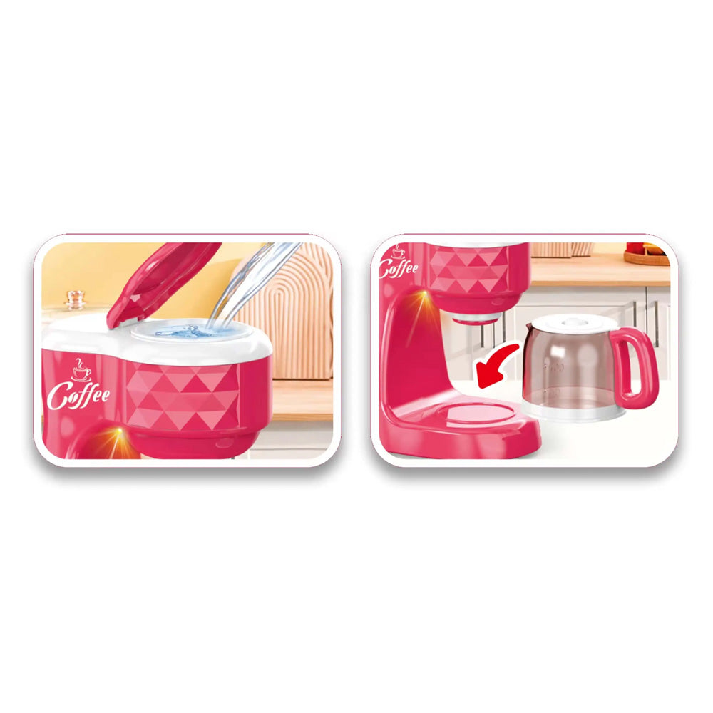 مجموعة لعب صانعة القهوة والبيتزا للأطفال