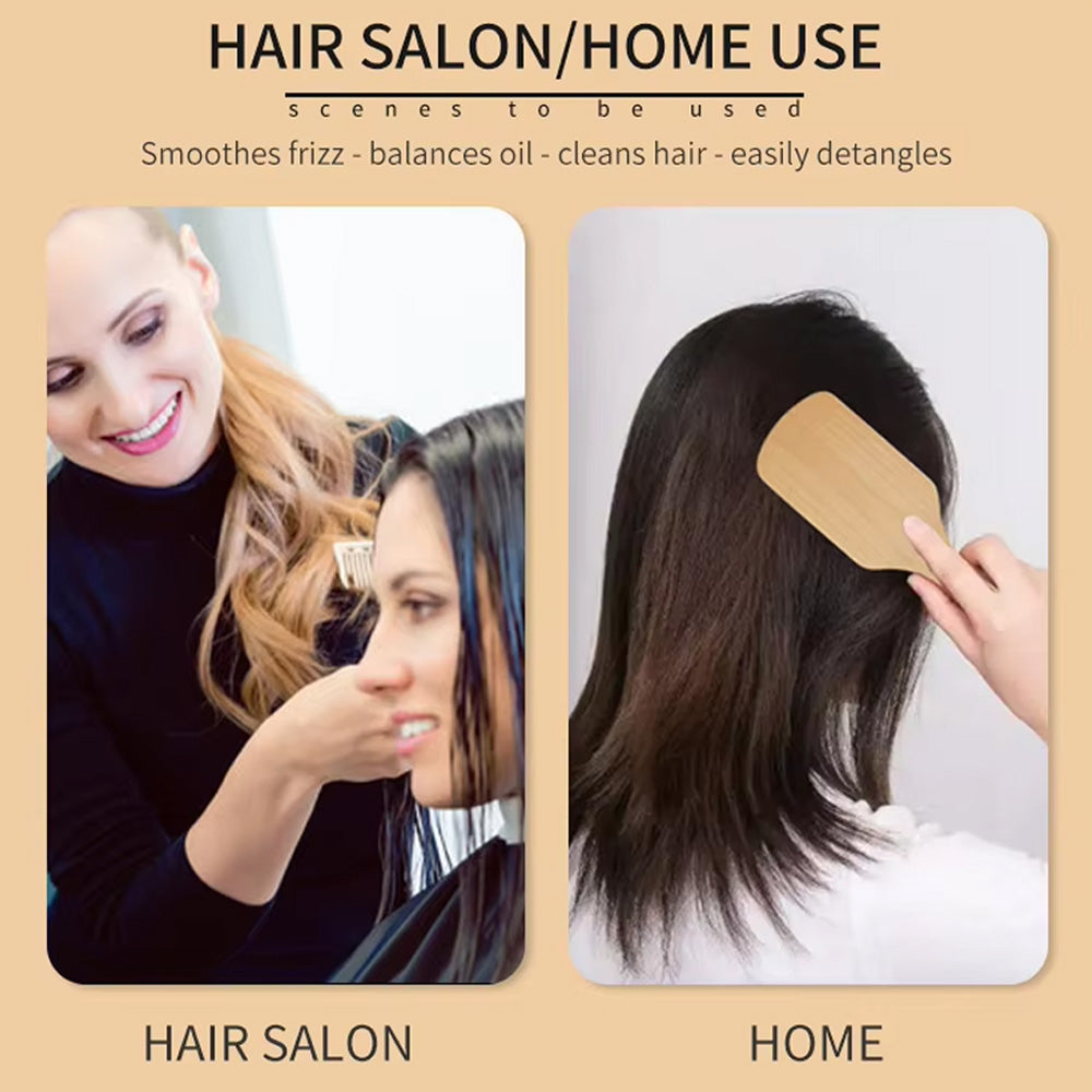 فرشاة شعر خشبية  مضادة للكهرباء