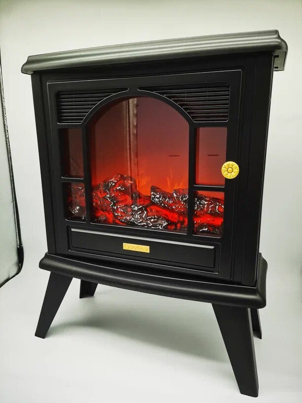 مدفأة ديكورية بإضاءة على شكل نار