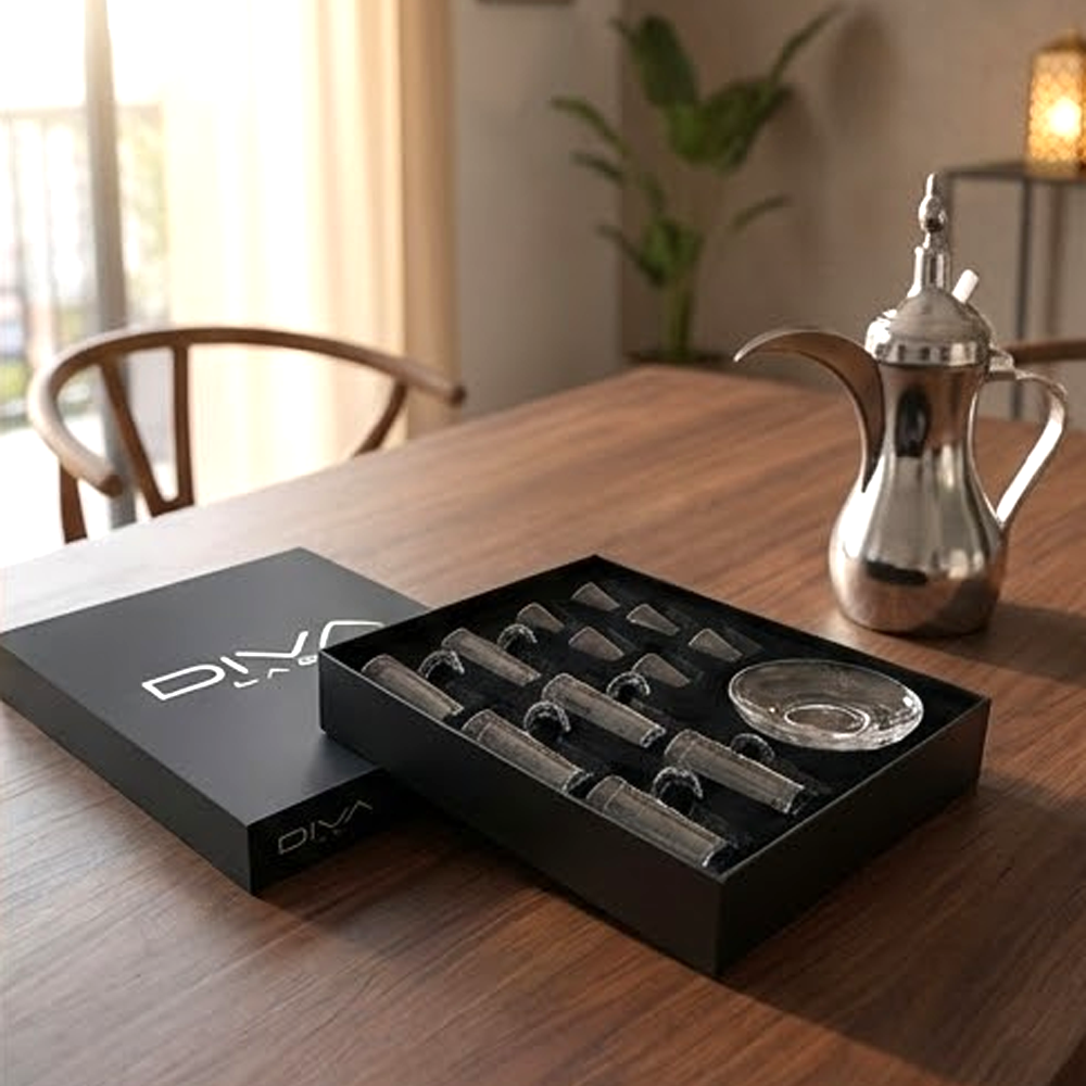 طقم استكانة وفنجان 18قطعة