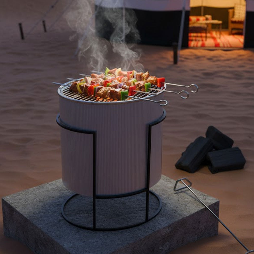 دوة و شواية معدنية شكل بيضاوي