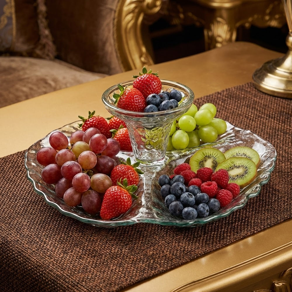 صينية تقديم زجاجي