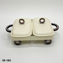 سخان طعام زجاجي مزدوج 1.8 + 1.8 لتر