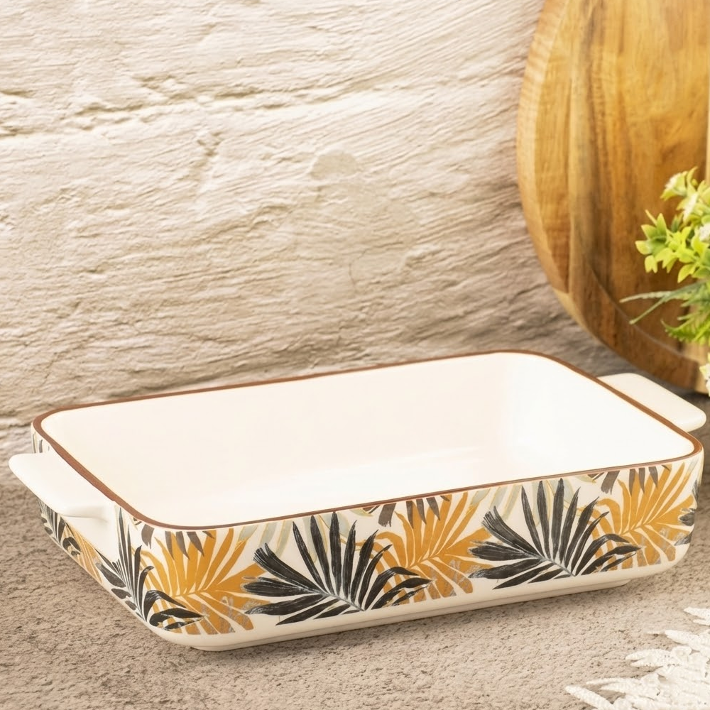 صينية فرن سيراميك مستطيلة