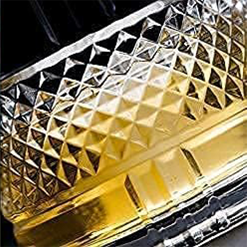 طقم أكواب زجاجية منقوشة