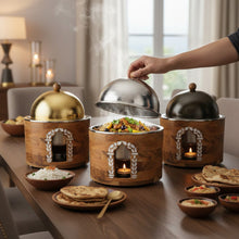 سخان طعام بقاعدة خشبية 3 لتر