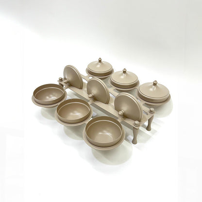 ماعون تقديم من 6 قطع مع حامل