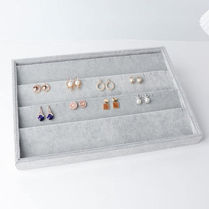 صينية عرض مجوهرات من المخمل 64 فتحة