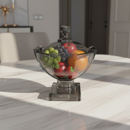 وعاء تقديم زجاجي