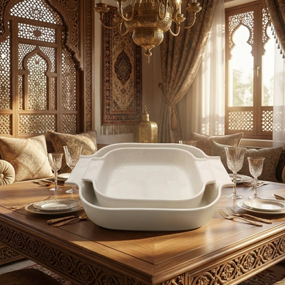 صينية فرن سيراميك مربعة