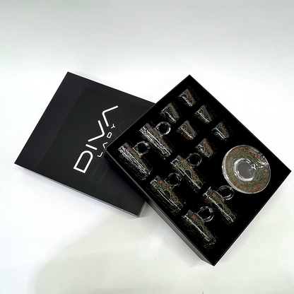 طقم استكانة وفنجان 18قطعة