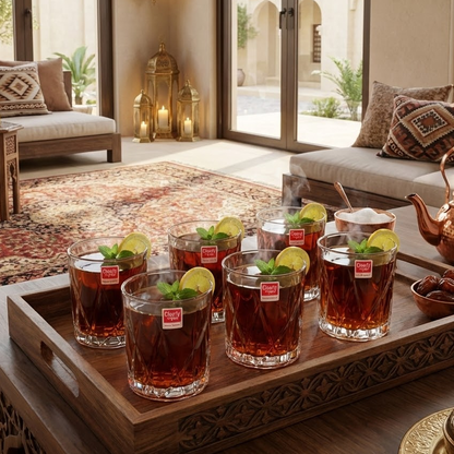 طقم اكواب تقديم زجاجية