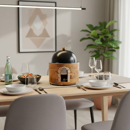 سخان طعام بقاعدة خشبية 5 لتر