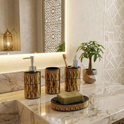 طقم إكسسوارات حمام مكون من 4 قطع
