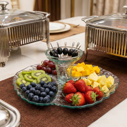 صينية تقديم زجاجي