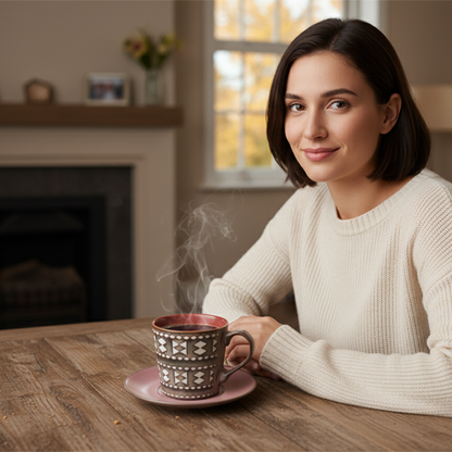 طقم فناجين بتصميم كامل