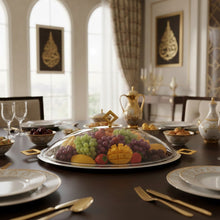 صينية تقديم بغطاء مقبب - كبير