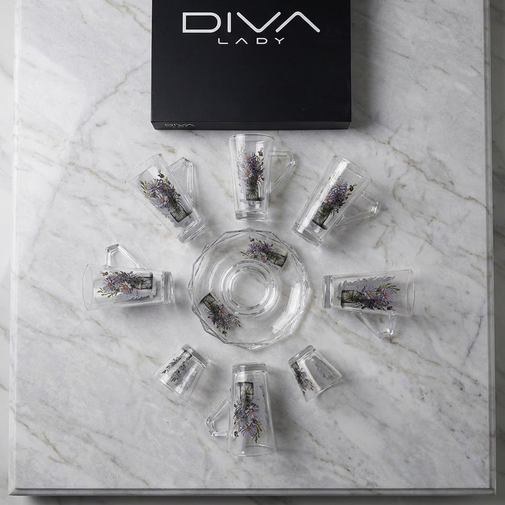 طقم استكانة وفنجان 18قطعة