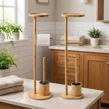 حامل منظم الحمام من الخيزران