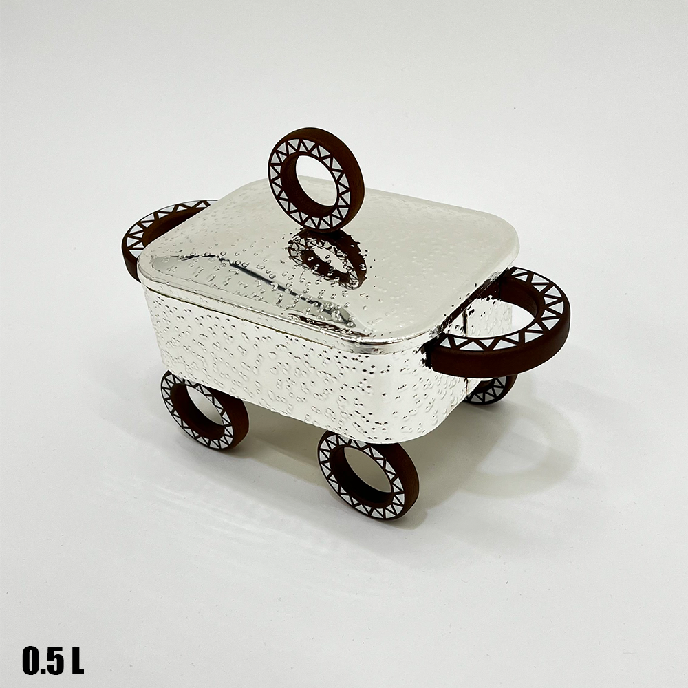 سخان طعام زجاجي مستطيل صغير 0.5 لتر