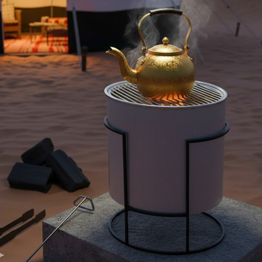 دوة و شواية معدنية شكل بيضاوي