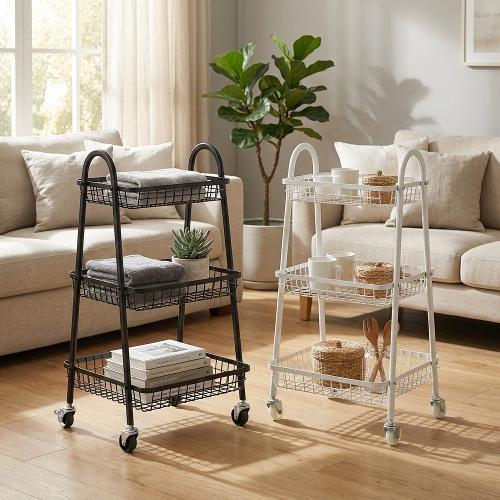 سلة تخزين بثلاثة أرفف