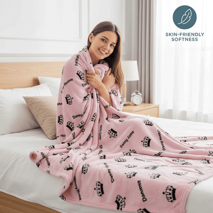 بطانية قطيفة ناعمة فاخرة وردي