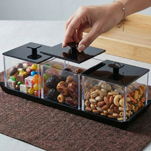 طقم صينية مع 3 صناديق أكريلك