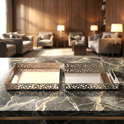 صينية تقديم معدنية