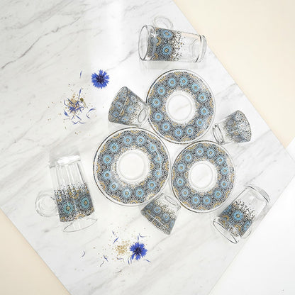 طقم استكانة وفنجان 18قطعة