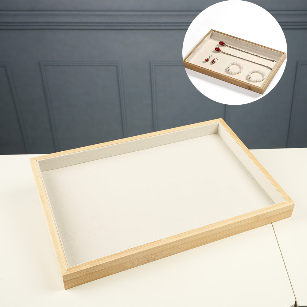 صينية عرض مجوهرات من جلد البولي