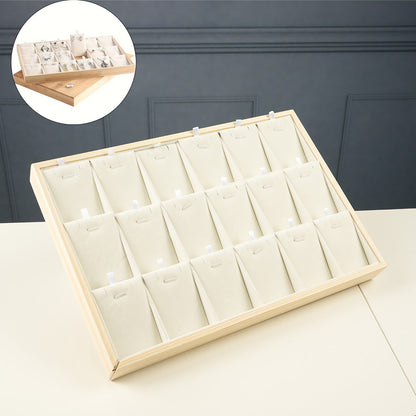 صندوق تخزين المجوهرات، رف عرض مجوهرات مكون من 18 شبكة