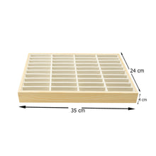 صينية عرض أساور خشبية مخملية