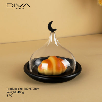 حامل كيك بغطاء فاخر