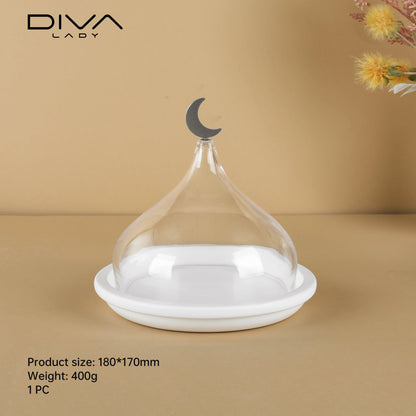 حامل كيك بغطاء فاخر