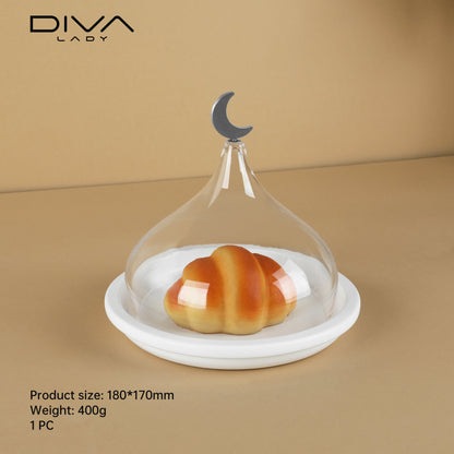 حامل كيك بغطاء فاخر