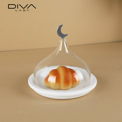 حامل كيك بغطاء فاخر