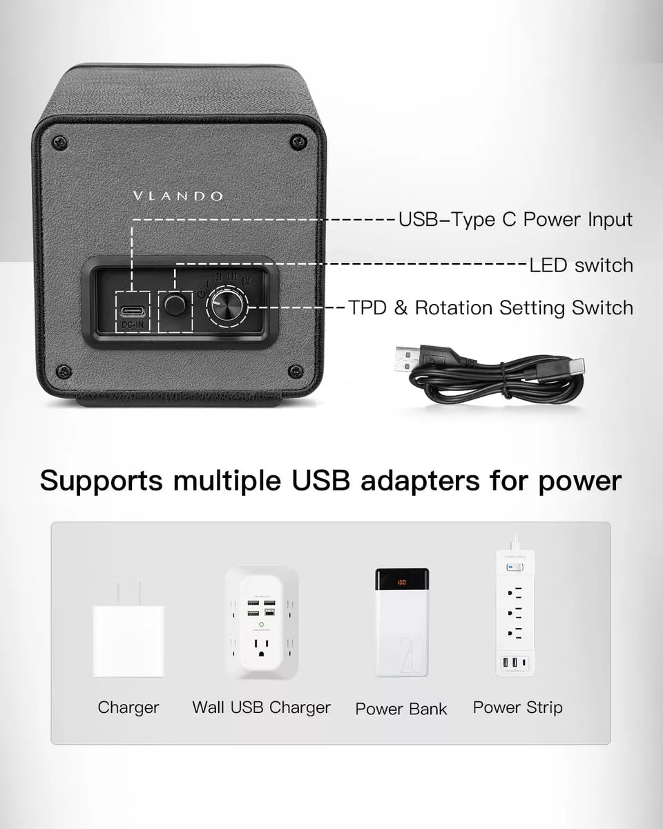 صندوق ساعة من الجلد دوران تلقائي