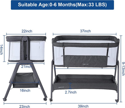 سرير أطفال مع سلة تخزين