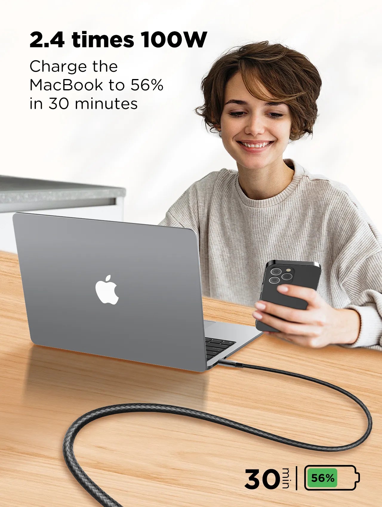 كابل شحن تايب سي شحن سريع