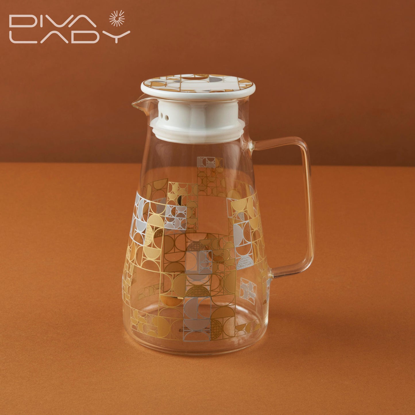 دولكة زجاج مزخرفة