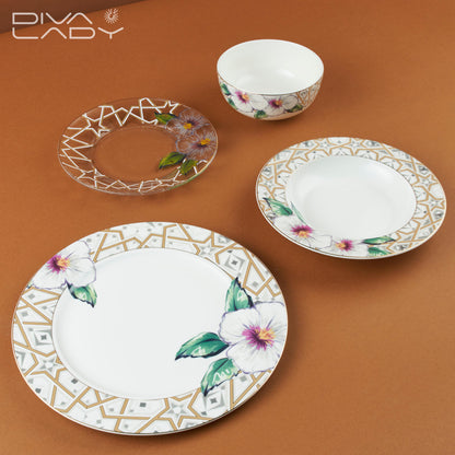 طقم سفرة بنقش هندسي