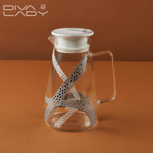 دولكة زجاج بنقش فضي