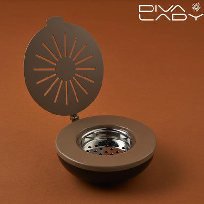 مبخرة دائري بغطاء مزخرف